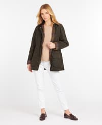 W's Classic Beadnell Wax Jacket Olive - view: 3