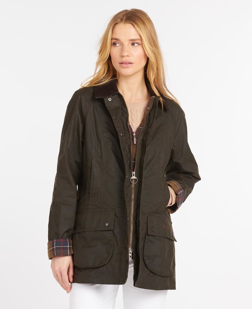 W's Classic Beadnell Wax Jacket Olive, view: 1