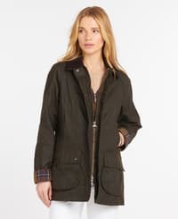 W's Classic Beadnell Wax Jacket Olive - view: 1