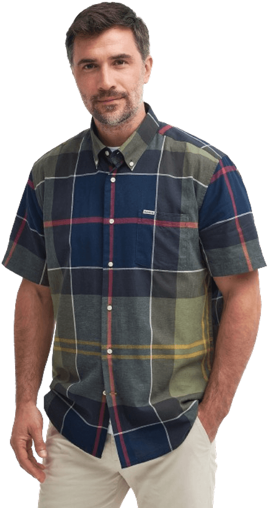 M's Douglas Relaxed Fit S/S Shirt Classic Tartan, view: 2