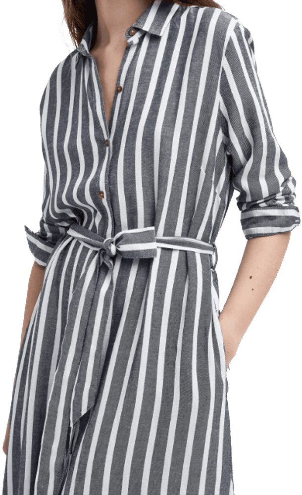 W's Annalise Striped Shirt Dress Navy Stripe, view: 4
