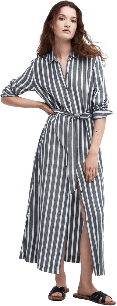 W's Annalise Striped Shirt Dress Navy Stripe, view: 1