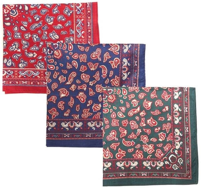 Paisley Handkerchiefs - Boxed Set Red/Green/Navy, view: 1