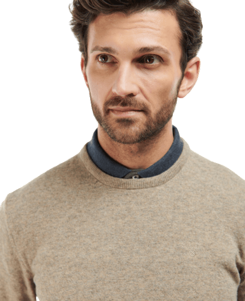 M's Essential Lambswool Crew Neck Neck Fossil, view: 1