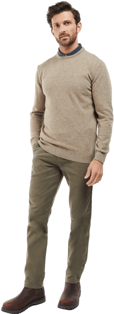 M's Essential Lambswool Crew Neck Neck Fossil, view: 4