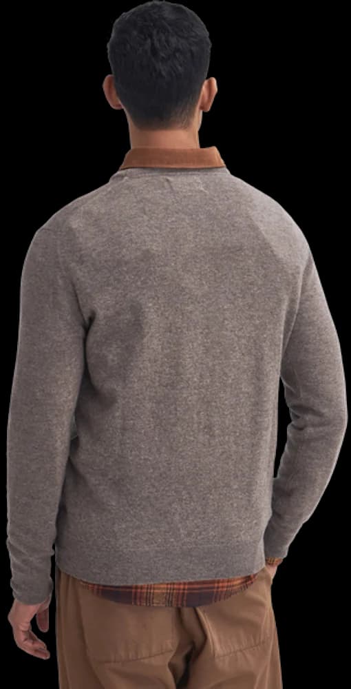 M's Essential Lambwool Crew Neck Dark Stone, view: 4