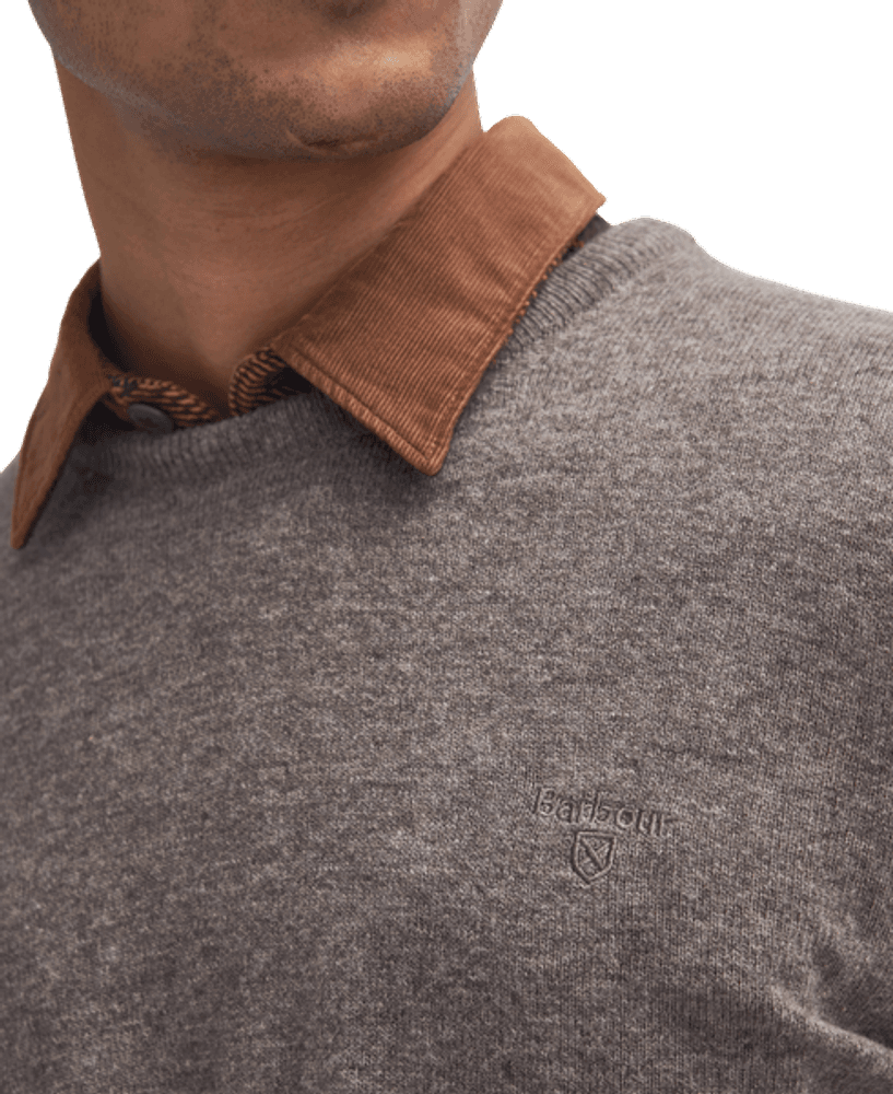 M's Essential Lambwool Crew Neck Dark Stone, view: 6