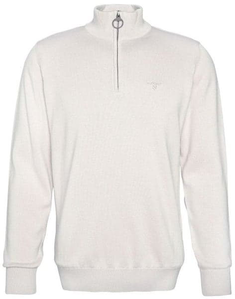 M's Cotton Half Zip Knitted Jumper Mist, view: 0