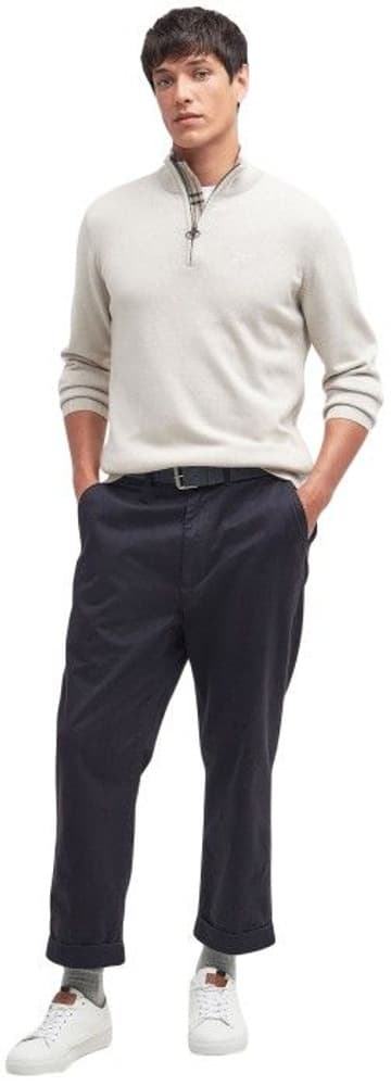 M's Cotton Half Zip Knitted Jumper Mist, view: 6