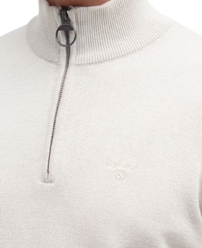 M's Cotton Half Zip Knitted Jumper Mist, view: 5