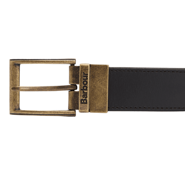 M's Reversible Tartan Leather Belt Black/Modern Tartan, view: 2