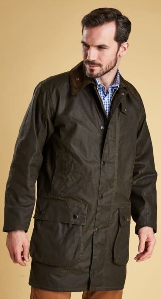 M's Classic Northumbria Wax Jacket Dark Olive Check, view: 2