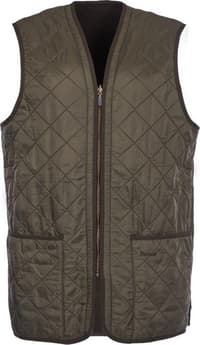 M's Polarquilt Waistcoat Zip In Liner Dark Olive Check - view: 0