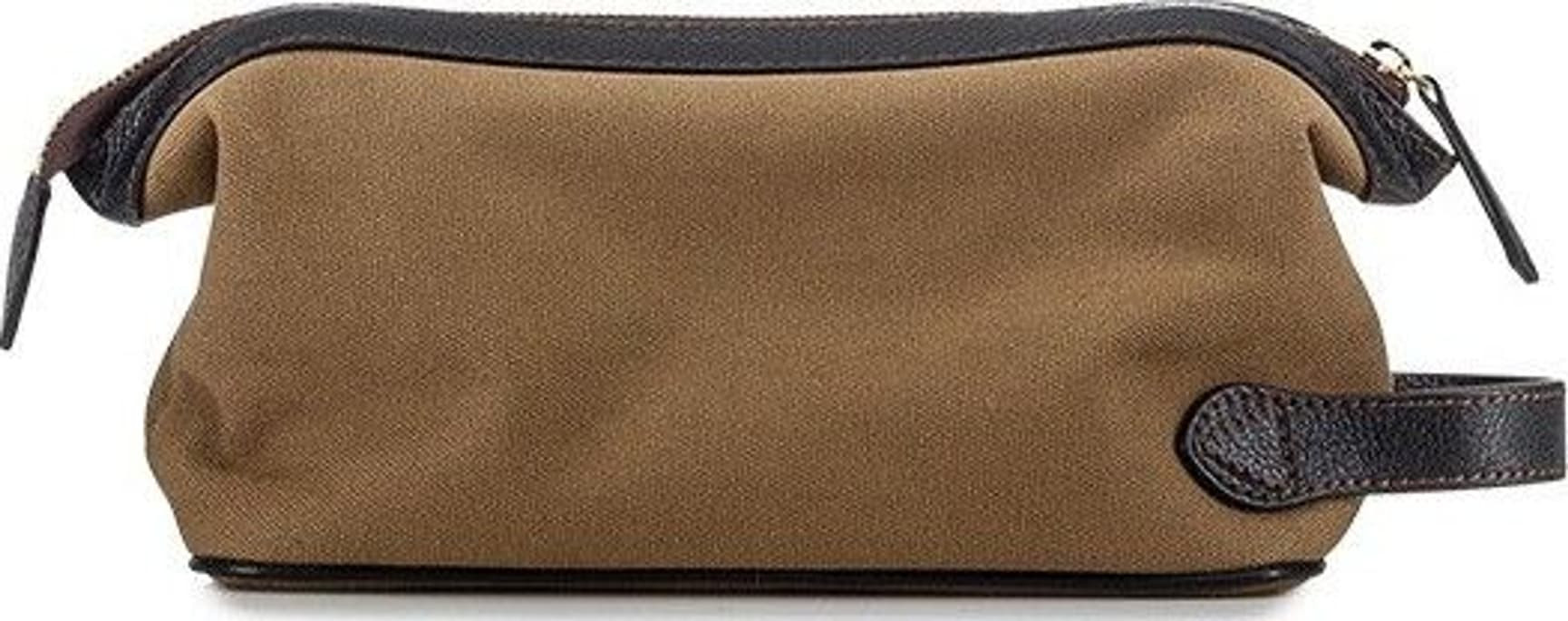 Small Wash Bag Khaki Canvas, view: 0
