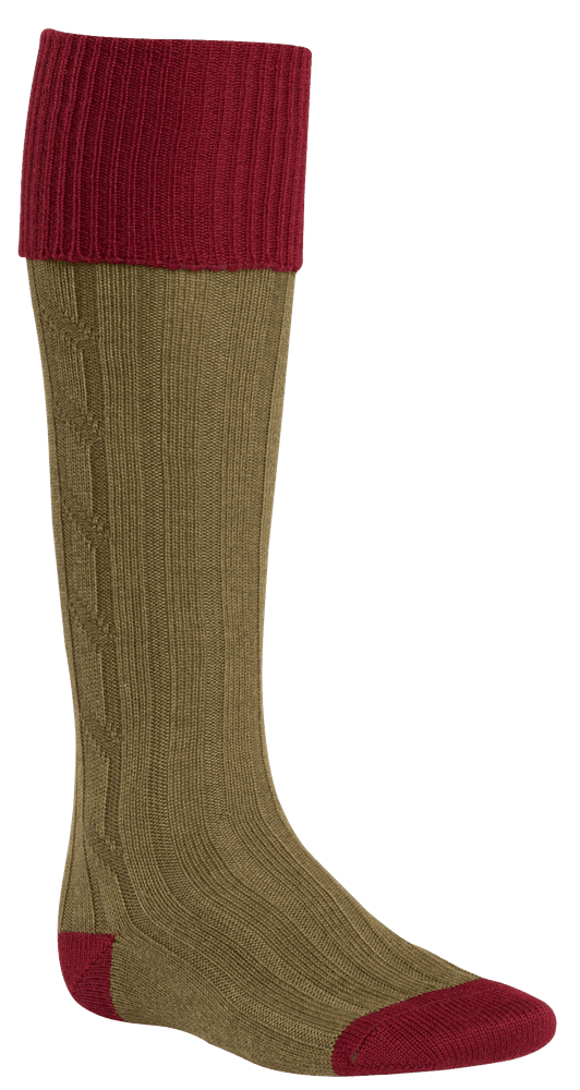 M's Shooting Sock Bordeaux/Olive, view: 0