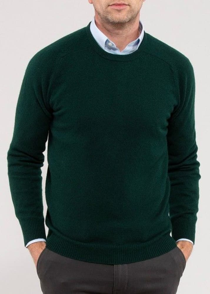 M's Lenzie Lambswool Crew Neck Tartan Green, view: 3
