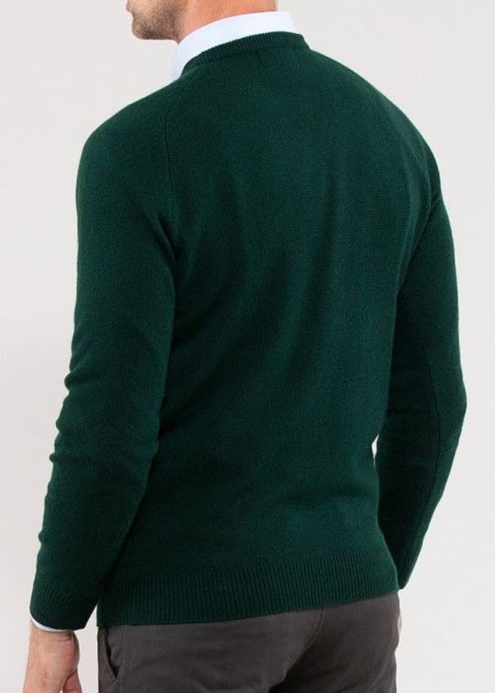 M's Lenzie Lambswool Crew Neck Tartan Green, view: 1