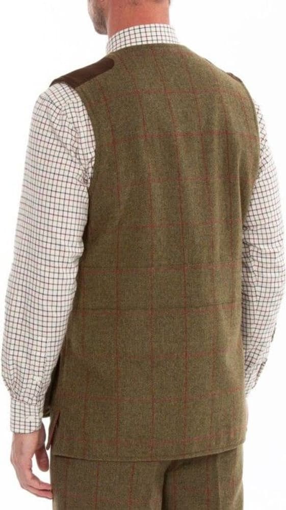 M's Combrook Tweed Shooting Waistcoat Sage, view: 3