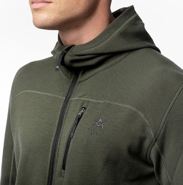 M's Merino Hoodie Hunting Green, view: 2