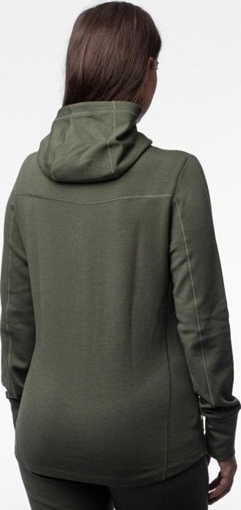 W's Merino Hoodie Hunting Green, view: 2