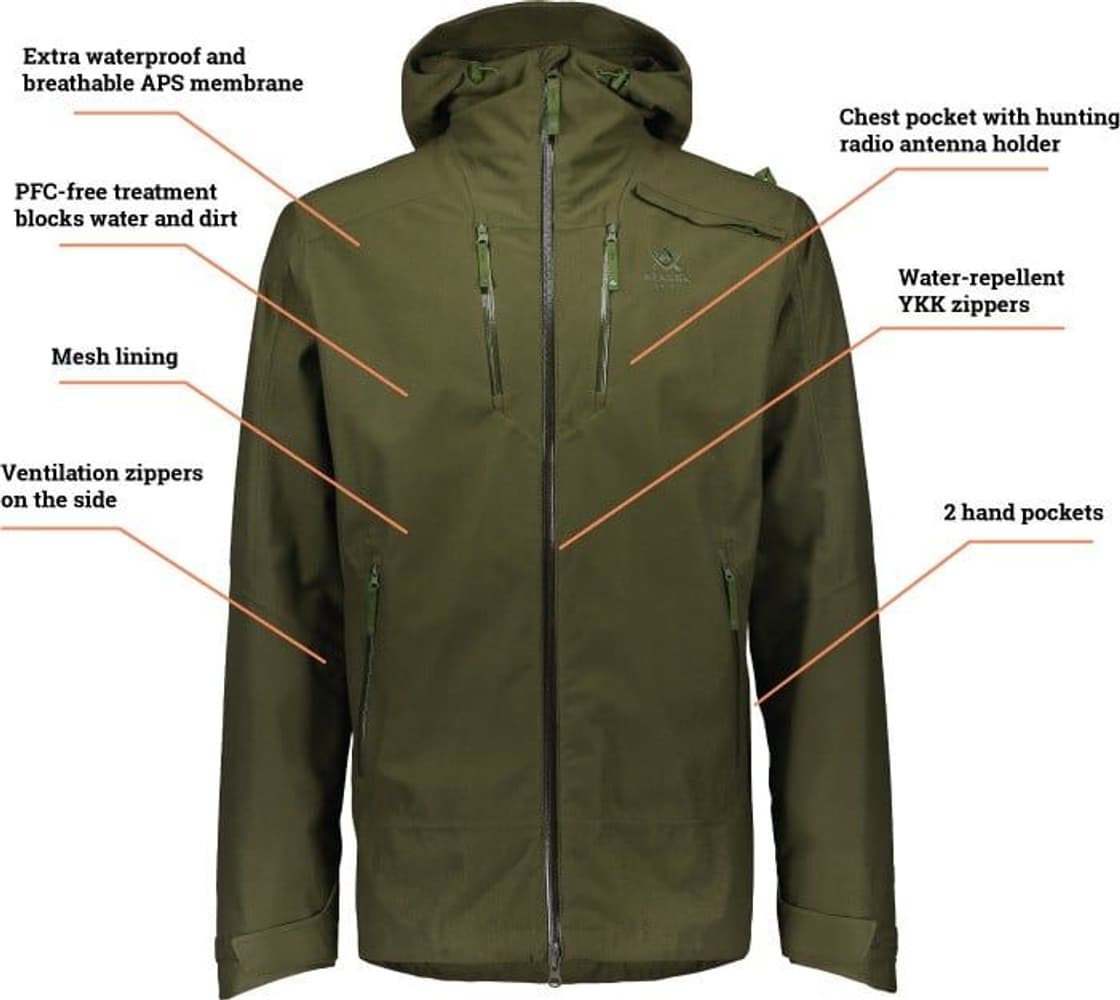 M's Apex Pro Jacket Hunting Green, view: 2