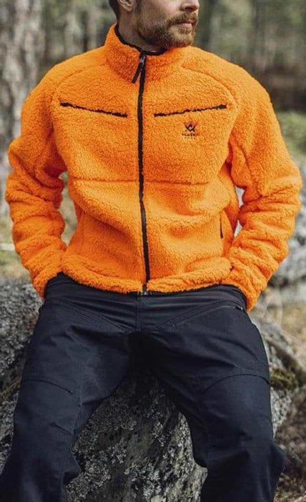 M's Teddy Fleece Jacket Orange, view: 2