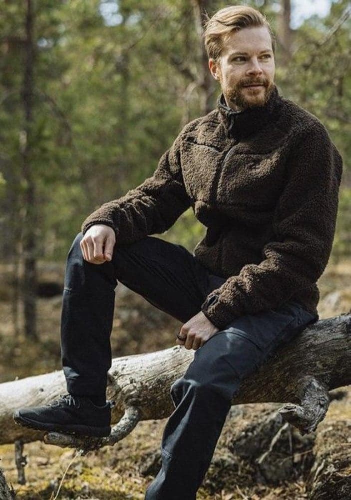 M's Teddy Fleece Jacket Moss Brown, view: 2