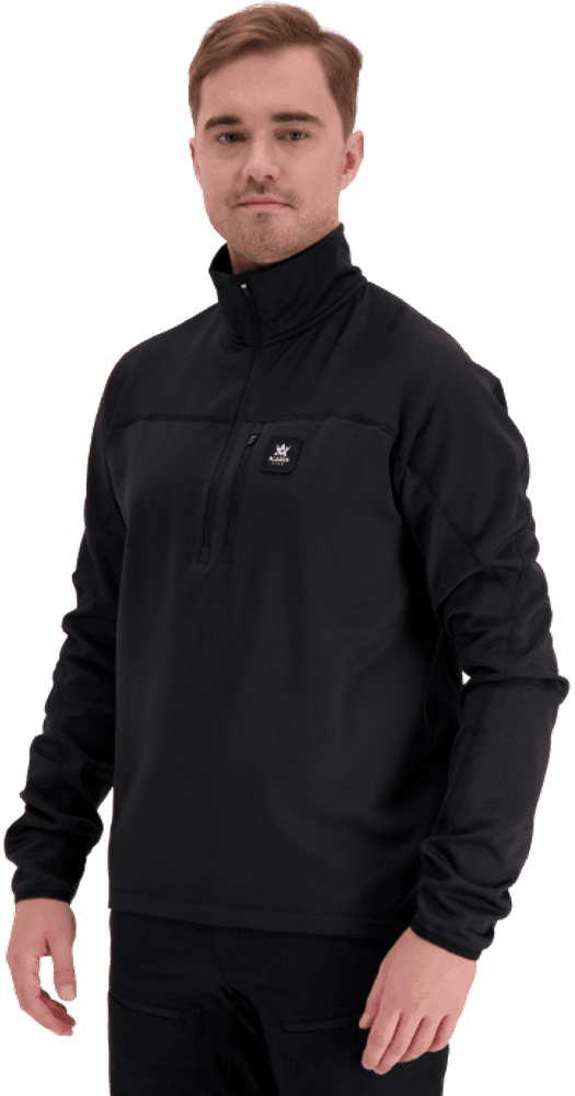 M's ThermoDry Half-Zip Top Black, view: 3