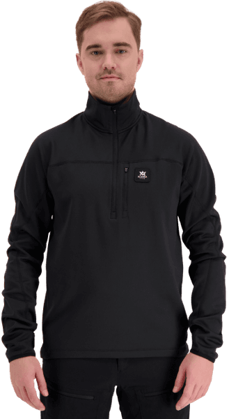 M's ThermoDry Half-Zip Top Black, view: 2