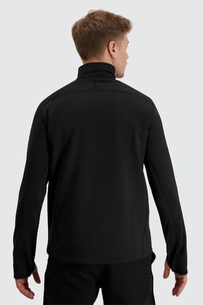 M's ThermoDry Half-Zip Top Black, view: 2