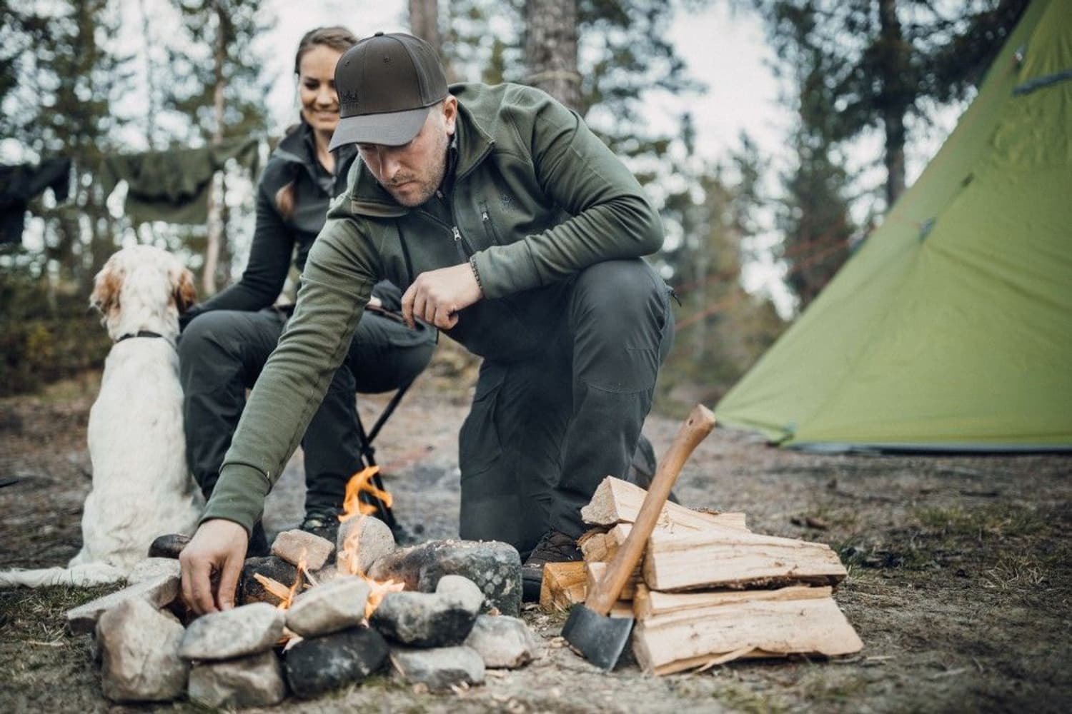 M's Merino Mid Layer Jacket Hunting Green, view: 6