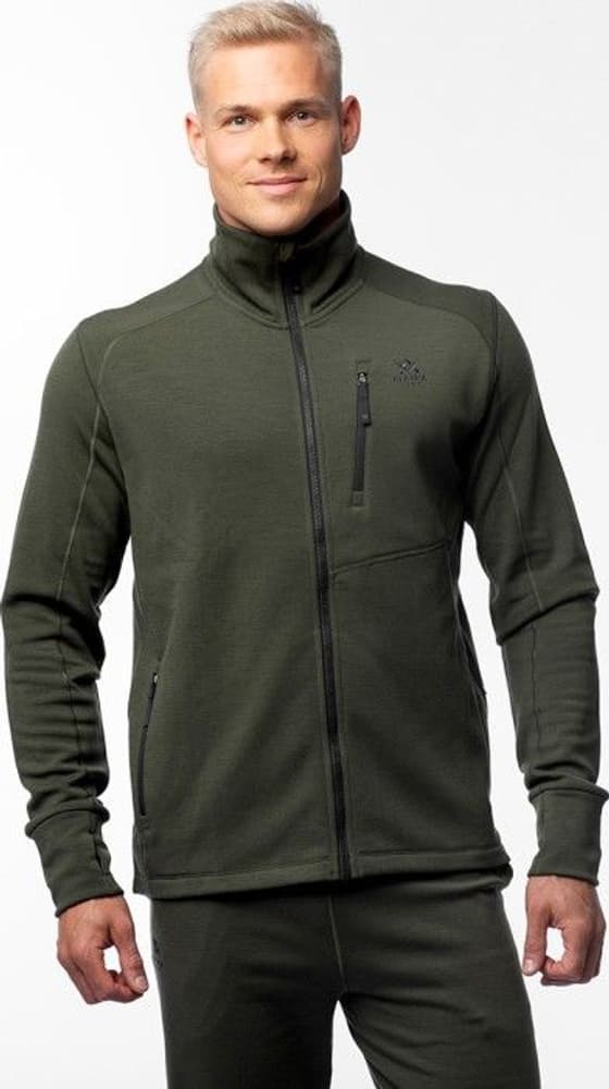M's Merino Mid Layer Jacket Hunting Green, view: 1