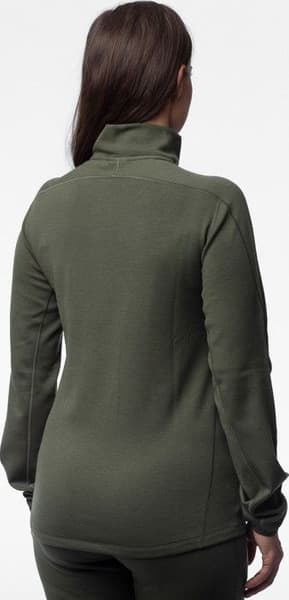 W's Merino Mid Layer Half-Zip Hunting Green, view: 2