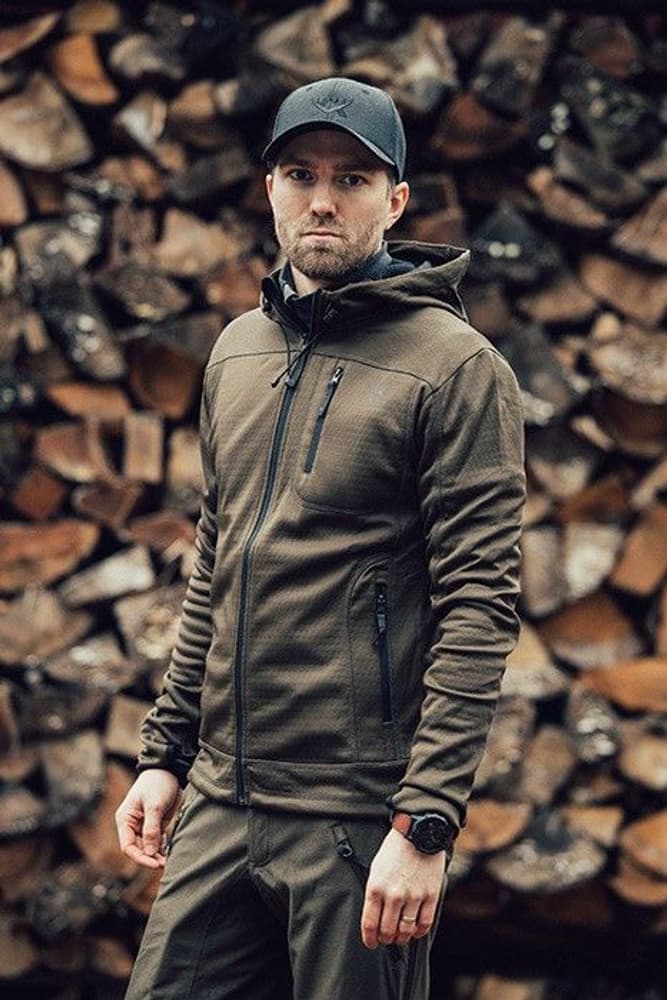 M's Sniper Powerfleece Hoodie Moss Brown, view: 4