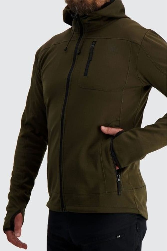 M's Sniper Powerfleece Hoodie Moss Brown, view: 3