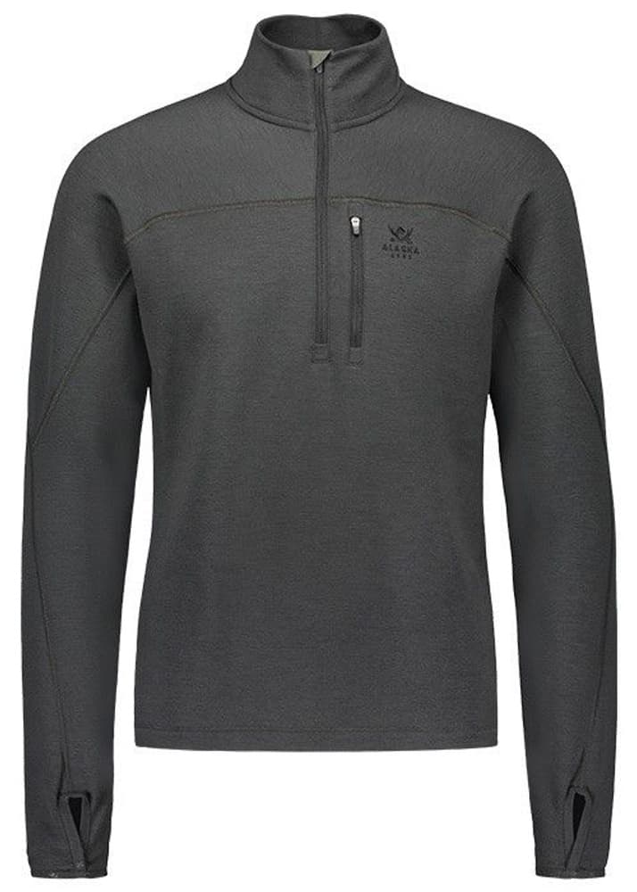 M's Merino Mid Layer Half-Zip Top Dark Grey, view: 0