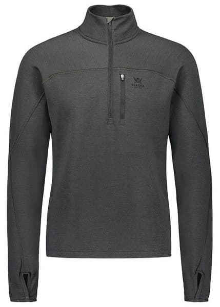 M's Merino Mid Layer Half-Zip Top Dark Grey, view: 0