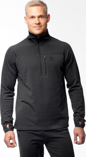 M's Merino Mid Layer Half-Zip Top Dark Grey, view: 1