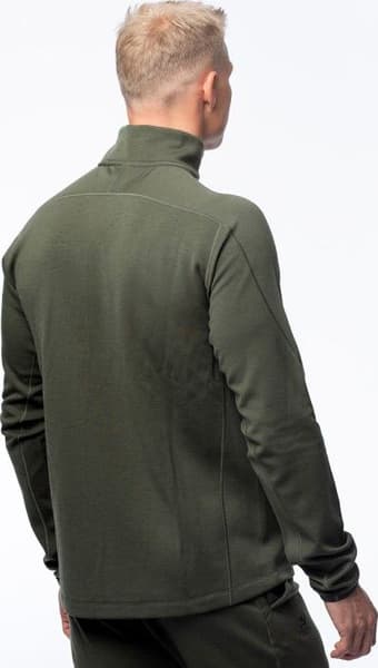 M's Merino Mid Layer Half-Zip Top Hunting Green, view: 2
