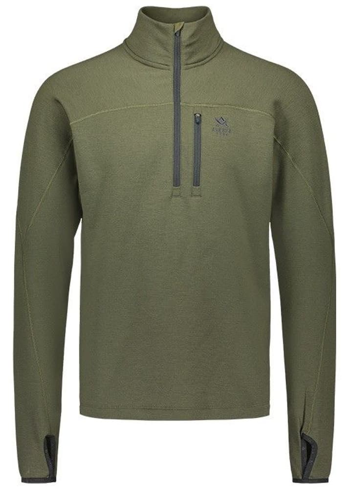 M's Merino Mid Layer Half-Zip Top Hunting Green, view: 0