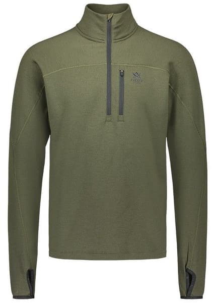 M's Merino Mid Layer Half-Zip Top Hunting Green, view: 0
