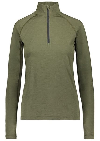 W's Merino Base Layer Half-Zip Top Hunting Green, view: 0