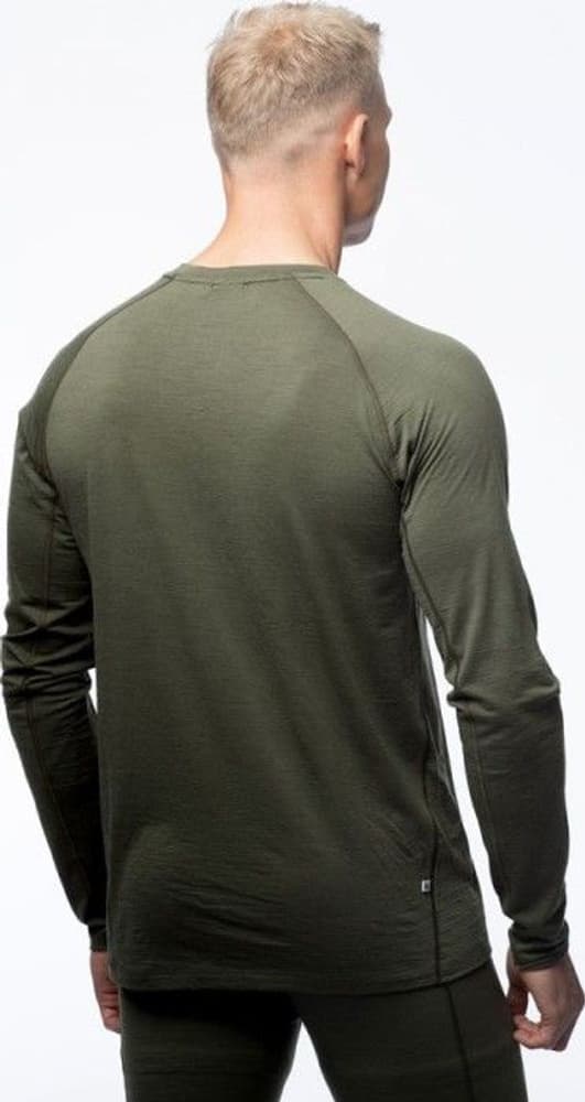 M's Merino Base Layer Crewneck Top Hunting Green, view: 2
