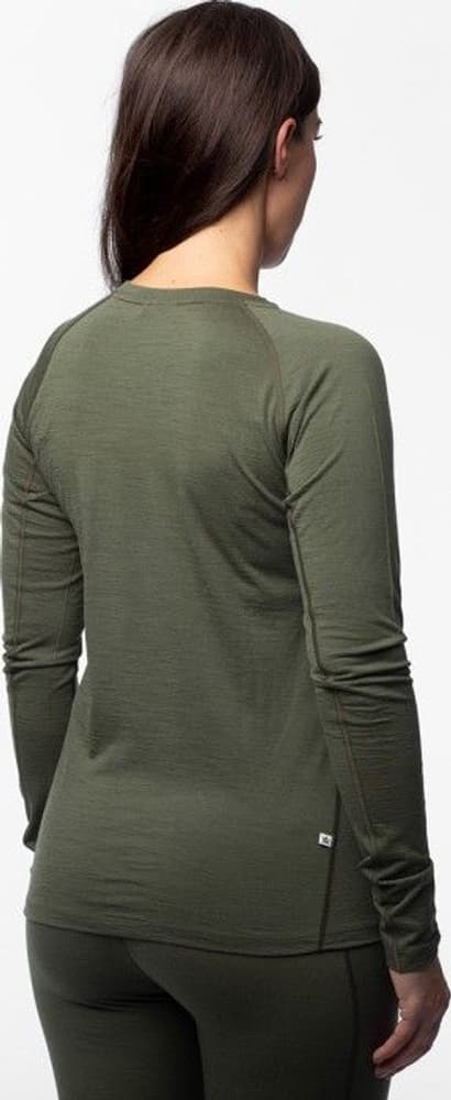 W's Merino Base Layer Crewneck Top Hunting Green, view: 2