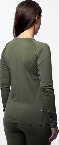 W's Merino Base Layer Crewneck Top Hunting Green, view: 2