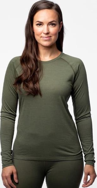 W's Merino Base Layer Crewneck Top Hunting Green, view: 1