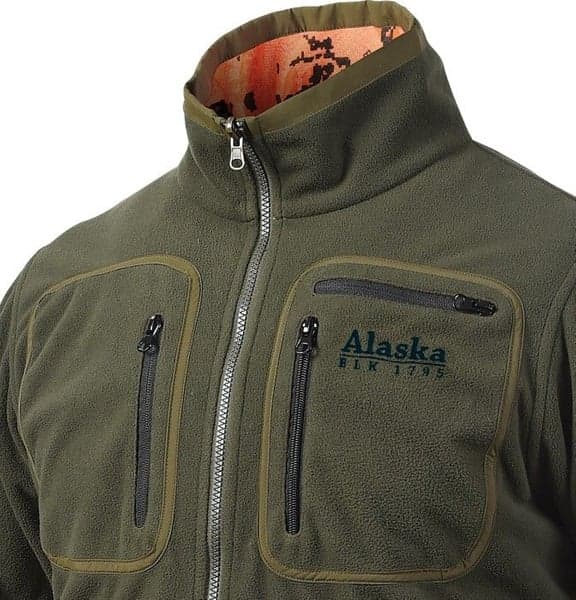 Reversible Windproof Fleece Jacket Green/Blindtech Blaze, view: 2