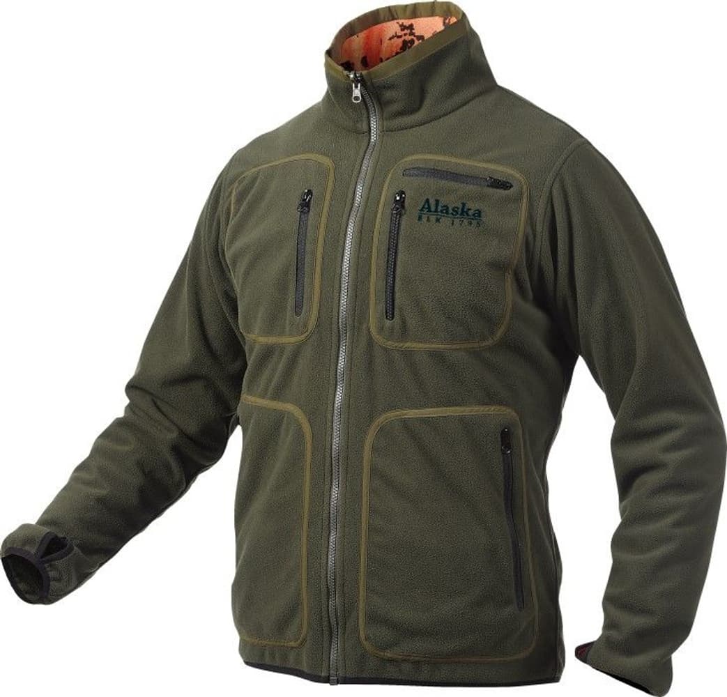 Reversible Windproof Fleece Jacket Green/Blindtech Blaze, view: 1