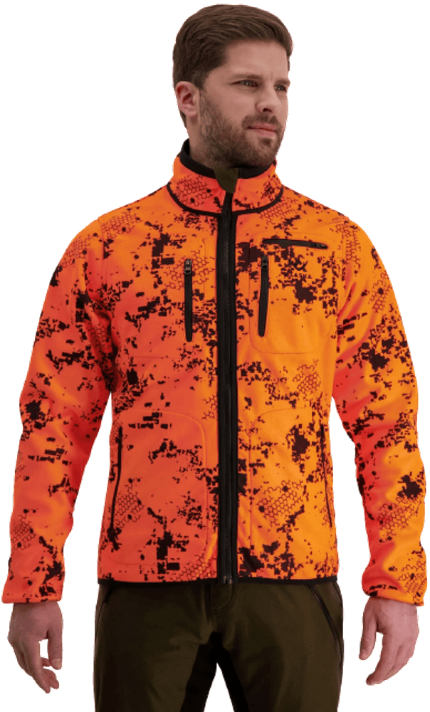 M's Elk Hunter Reversible Fleece Jacket Moss Brown/Blaze 3D, view: 1