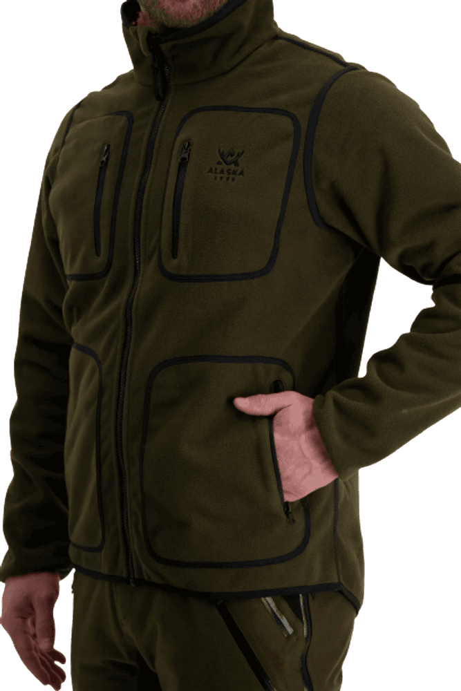 M's Elk Hunter Reversible Fleece Jacket Moss Brown/Blaze 3D, view: 3